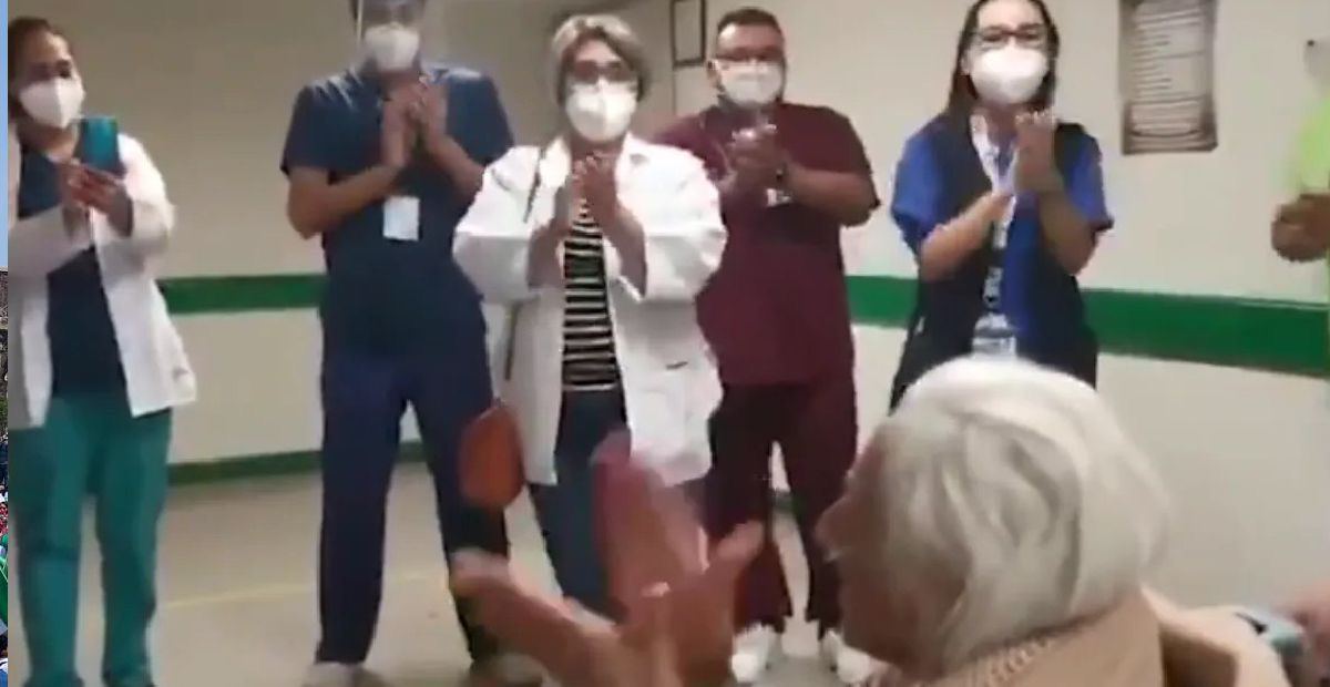 Con 103 años, mujer le gana batalla al coronavirus