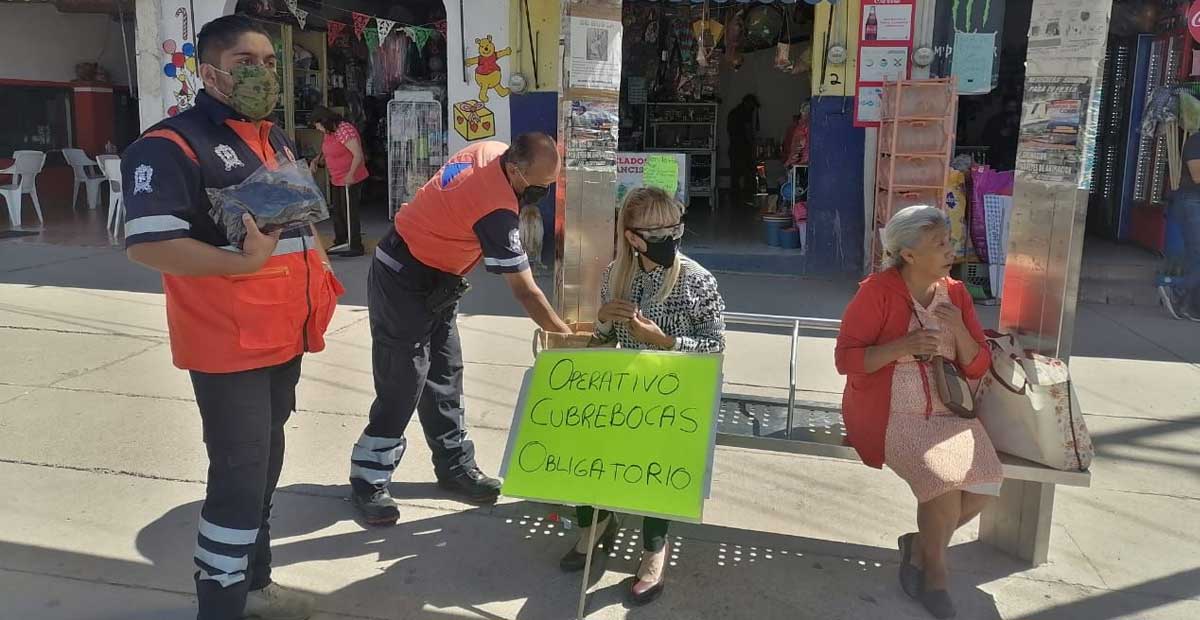 Intensifican operativo del uso de cubrebocas en el transporte público de la Capital