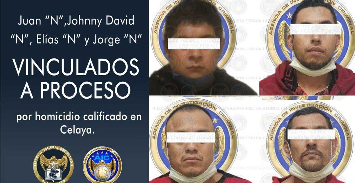 Vinculan a proceso a cuatro sujetos por asesinar a tres personas en Celaya