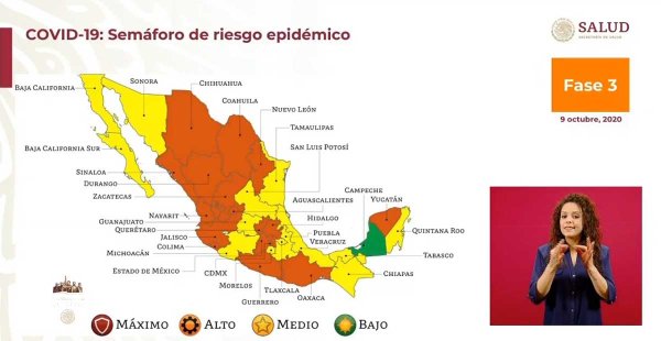 Guanajuato se mantiene en amarillo en el Semáforo de Riesgo Epidemiológico