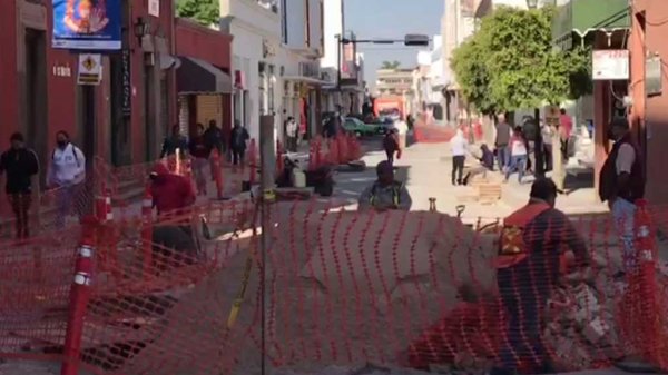 Restauración de calle Hidalgo avanza un 40%