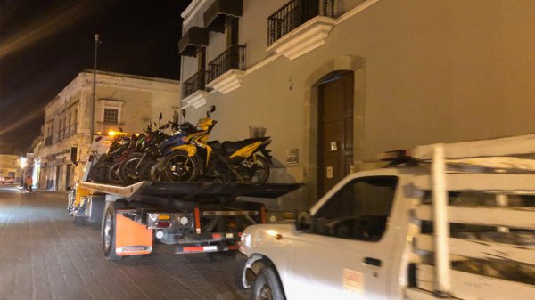 Se toman 58 motocicletas como garantía, en Silao