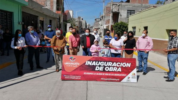 Inauguran la repavimentación de vialidad, en Uriangato