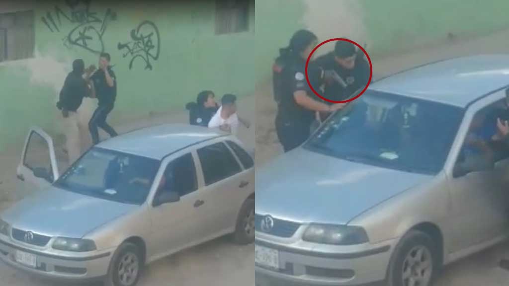 Policías de León golpean y amenazan con pistola a ciudadanos tras supuesta riña