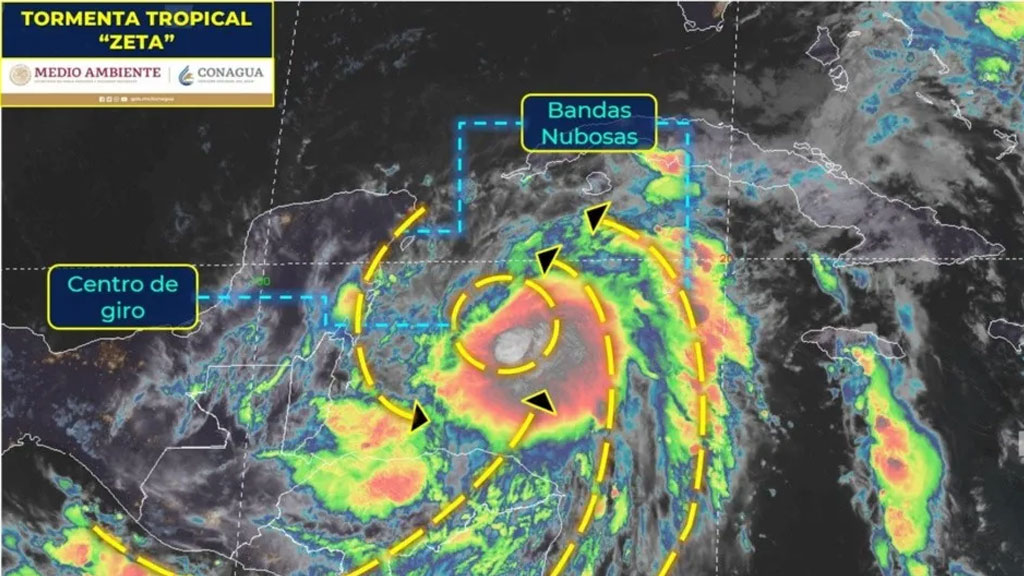 Quintana Roo y Yucatán se preparan para tormenta tropical ‘Zeta’, emiten alerta naranja