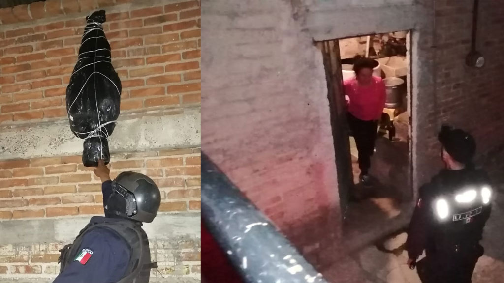 Cuelgan a ‘embolsado’ en callejón de Valenciana