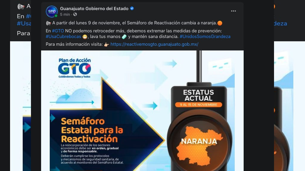 De vuelta a semáforo naranja a partir del próximo lunes