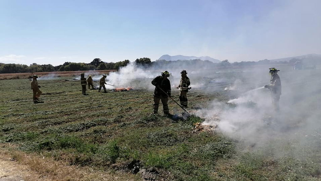 Tractor provocó gran incendio en una parcela