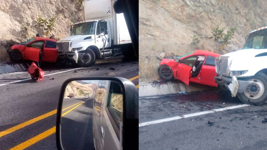 Camión y auto de familia colisionan, joven pierde la vida