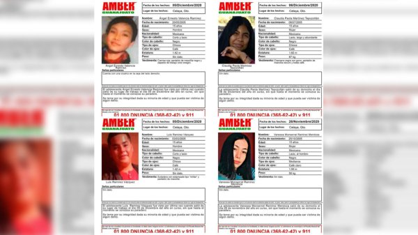 ALERTA AMBER: Suman cuatro los adolescentes desaparecidos en Celaya