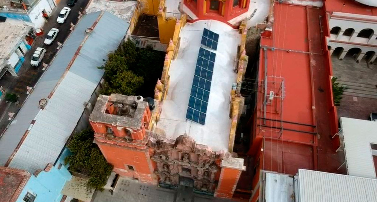 Instalan paneles solares en templo de Belén sin notificar al INAH