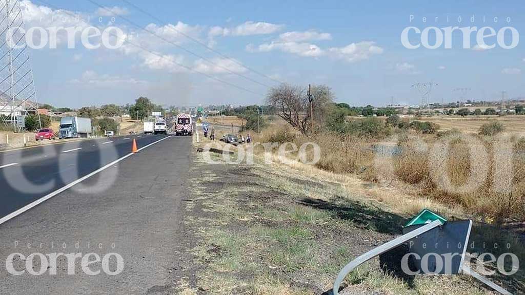 Accidente vial en Pénjamo deja a una mujer lesionada