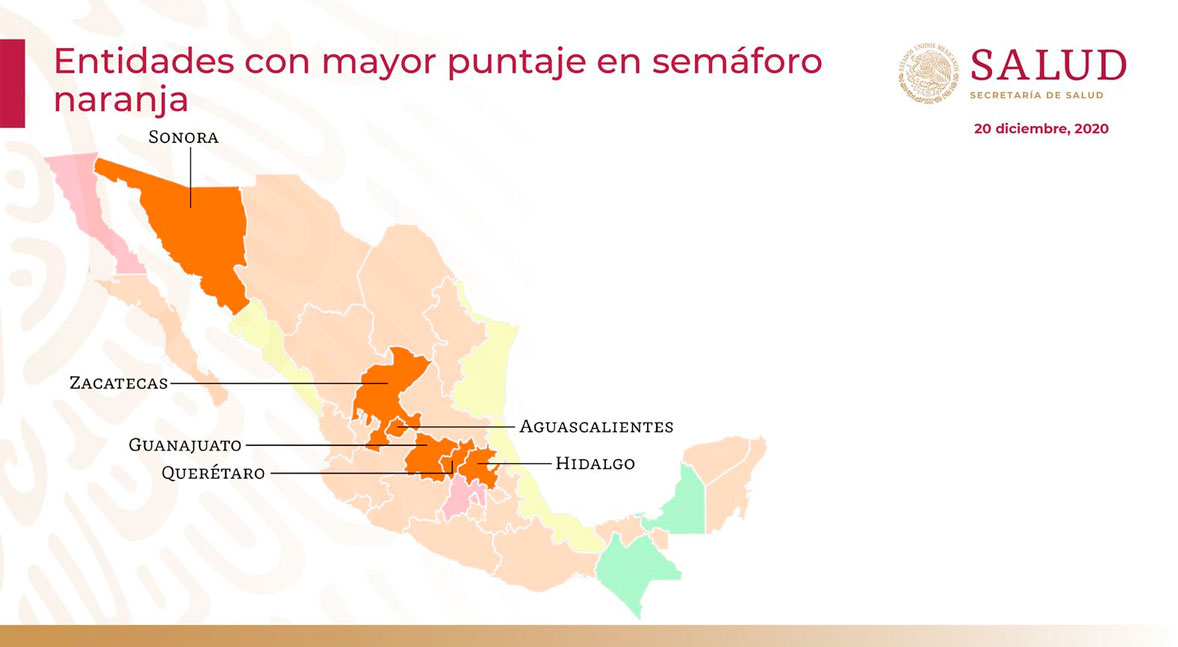 Guanajuato está entre los estados con mayor puntaje en semáforo naranja