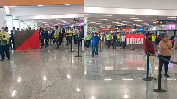 Trabajadores de Interjet se manifiestan para exigir el pago de sueldos