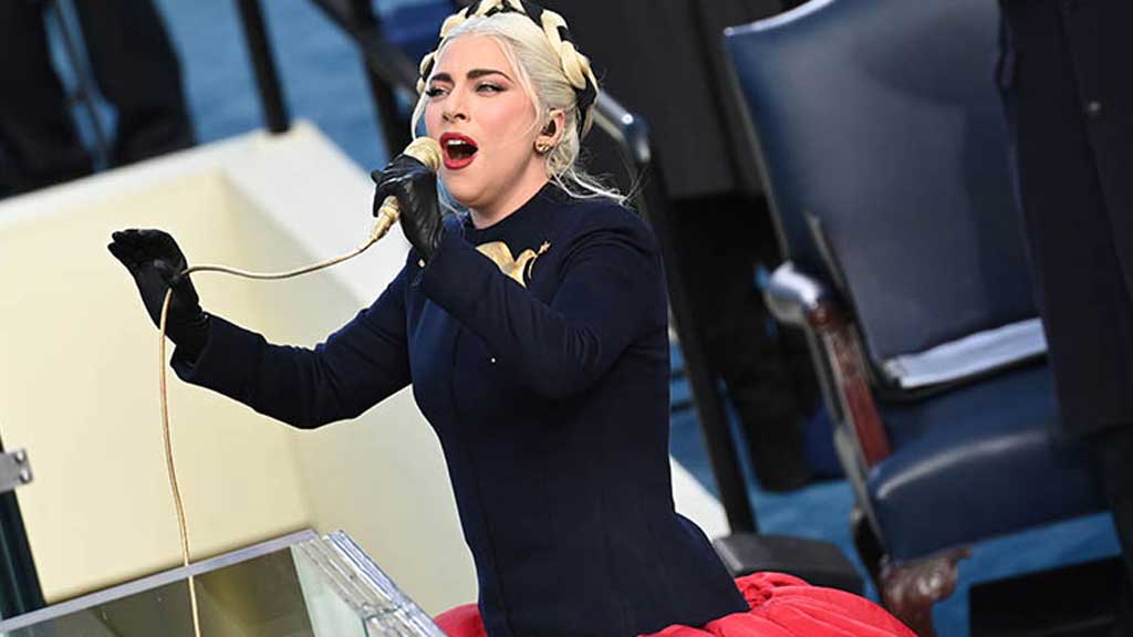 Así fue la imponente interpretación del himno por parte de Lady Gaga en la toma de posesión de Biden