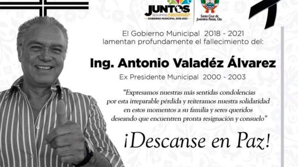 Ex alcalde de Juventino Rosas pierde la batalla contra la Covid