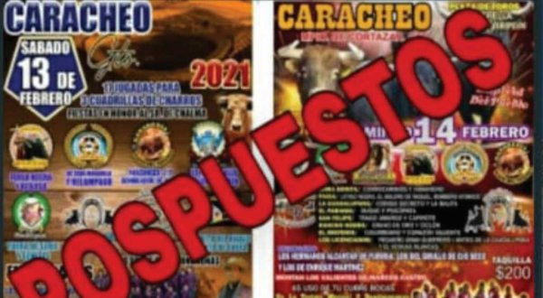 Suspenden jaripeos en Cañada de Caracheo