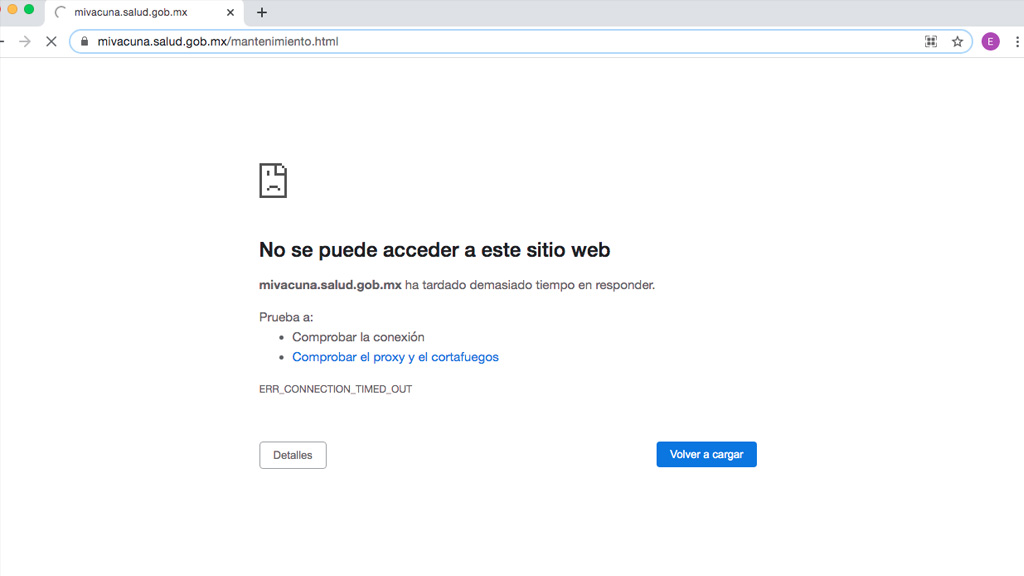 Colapsa sitio de registro para vacunarse en México