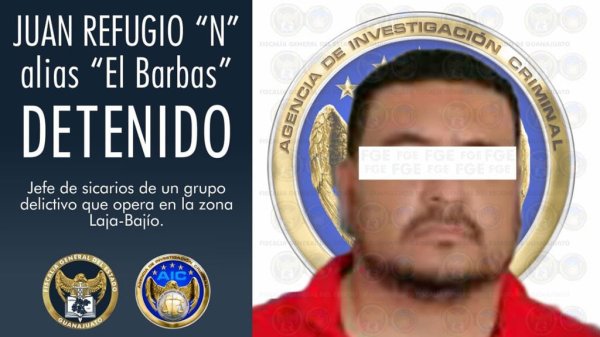 Capturan a ‘El Barbas’ presunto jefe de sicarios del CSRL