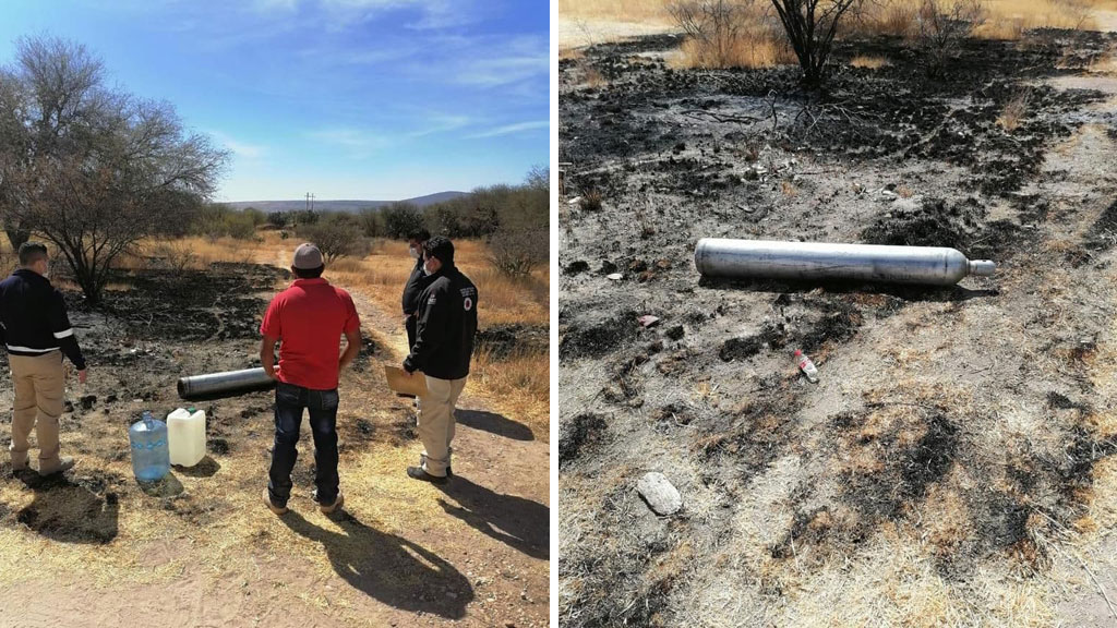 Localizan en un baldío el tanque de cloro robado a SIMAPAS