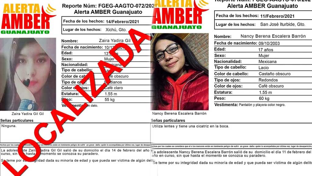 Localizan con vida a Zaira y reportan otra menor guanajuatense desaparecida