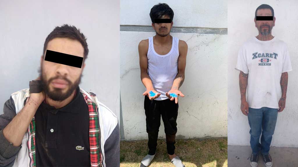 Detienen a tres hombres por posesión de droga en Celaya