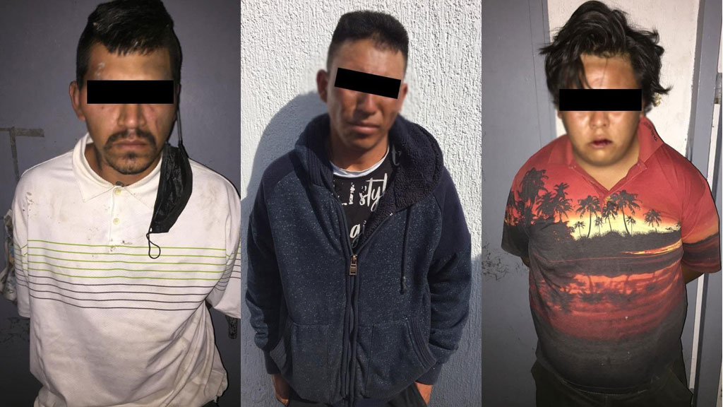 Detienen a tres hombres y un menor en Celaya por robo