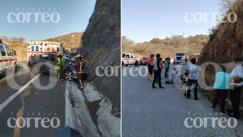 Guanajuato: reportan cinco lesionados en distintos accidentes viales