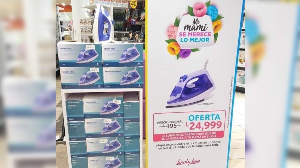 Tienda sube precio de plancha para evitar que sea un regalo para el Día de las Madres