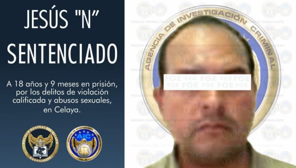 Dictan más de 18 años de prisión a hombre que abusó de menor en Celaya