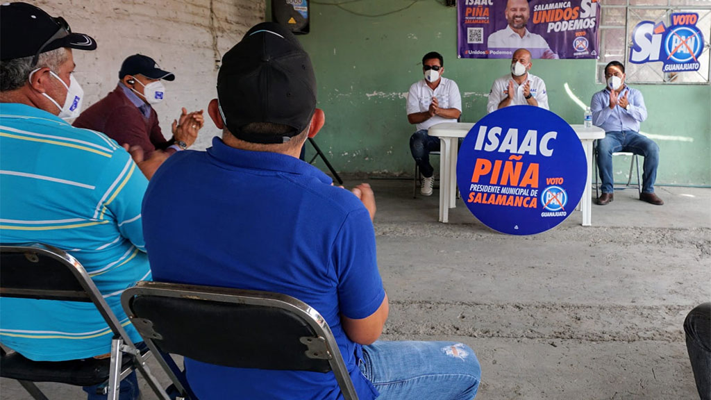 Isaac Piña se compromete a unir esfuerzos y reactivar obras públicas en Salamanca