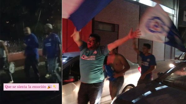 Llueva o truene, la afición del Cruz Azul en Guanajuato se hace presente