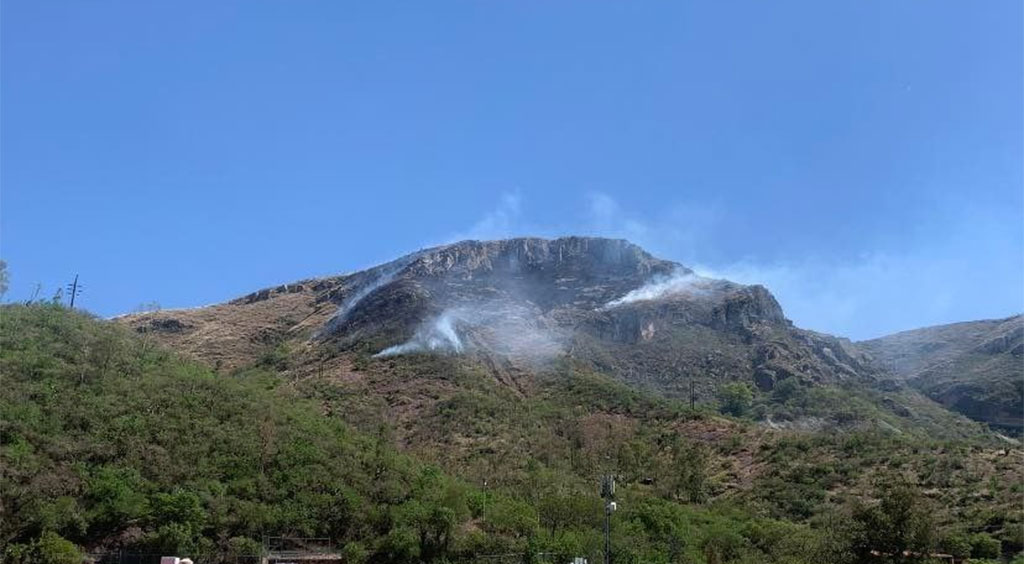 Vuelve a arder el Cerro de la Bufa en Guanajuato capital