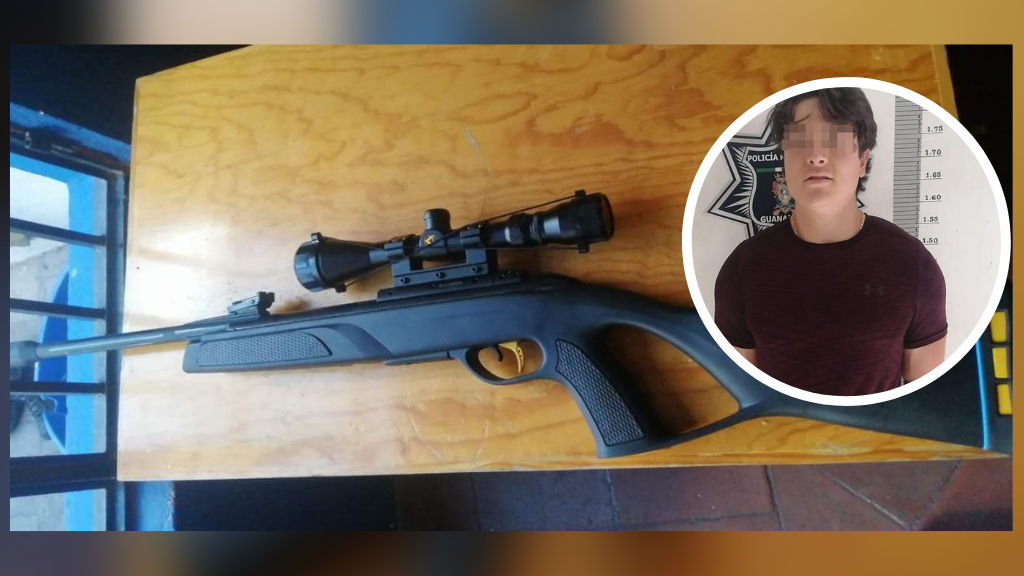 Sujeto causa pánico en hotel de Guanajuato al apuntar con un rifle de postas