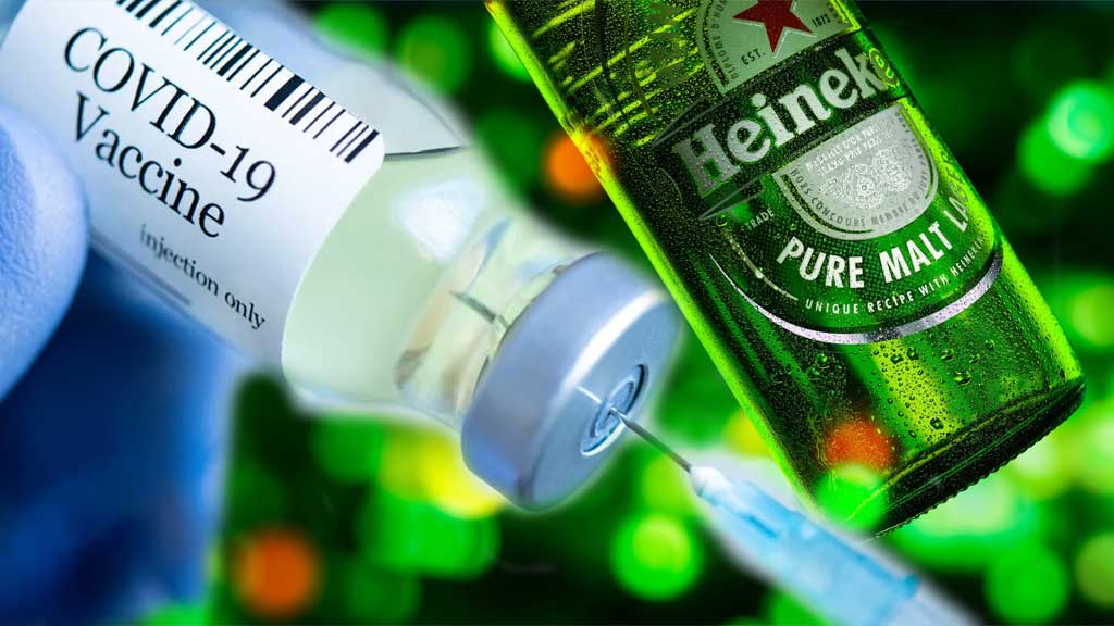 Cerveza y vacuna, Heineken instala módulo de vacunación anticovid en Monterrey