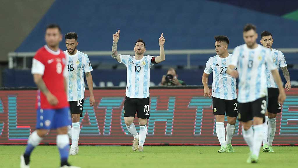 En debut de la Copa América, Argentina y Chile se van con empate