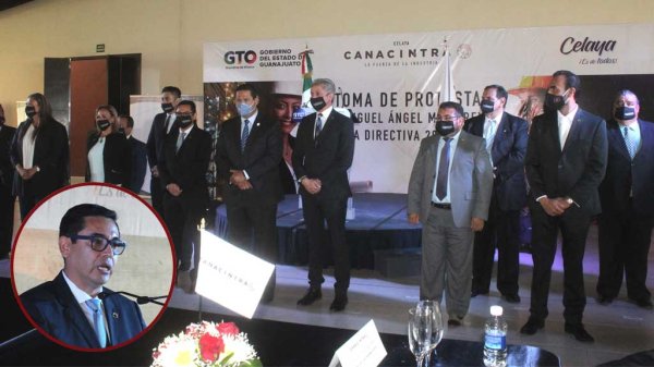 Miguel Ángel Mello rinde protesta como presidente de la Canacintra Celaya