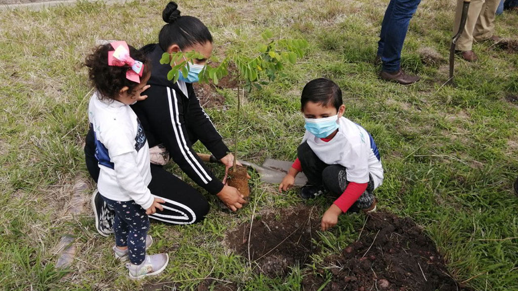 Homenajean a personal de Salud fallecido por Covid-19 plantando árboles