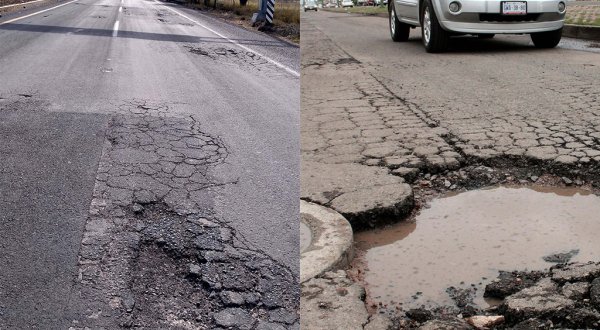 Denuncian automovilistas presencia de baches en las principales avenidas de Celaya