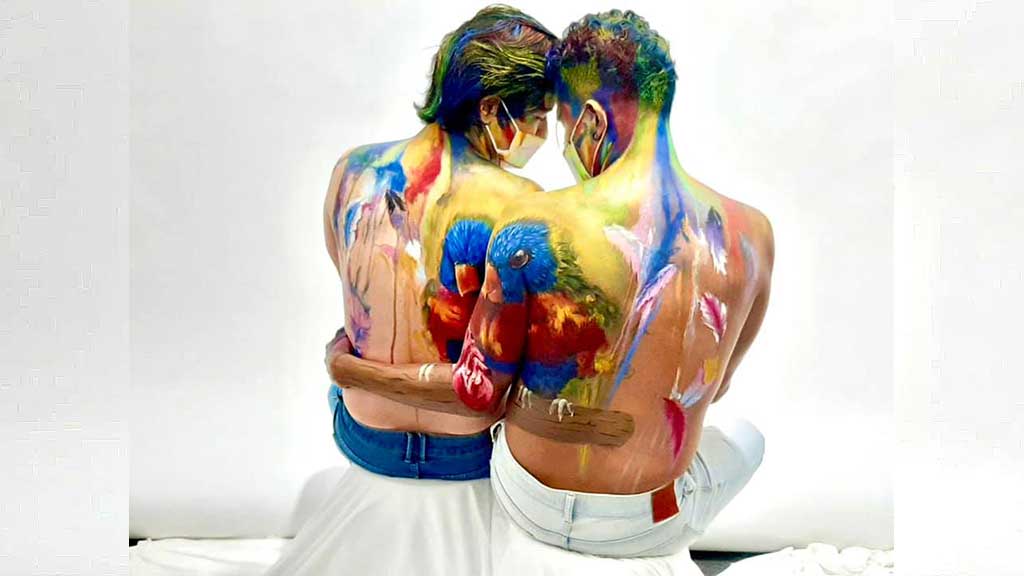 “El amor es normal por naturaleza”; homenajean día LGBTIQ+ en León con body paint