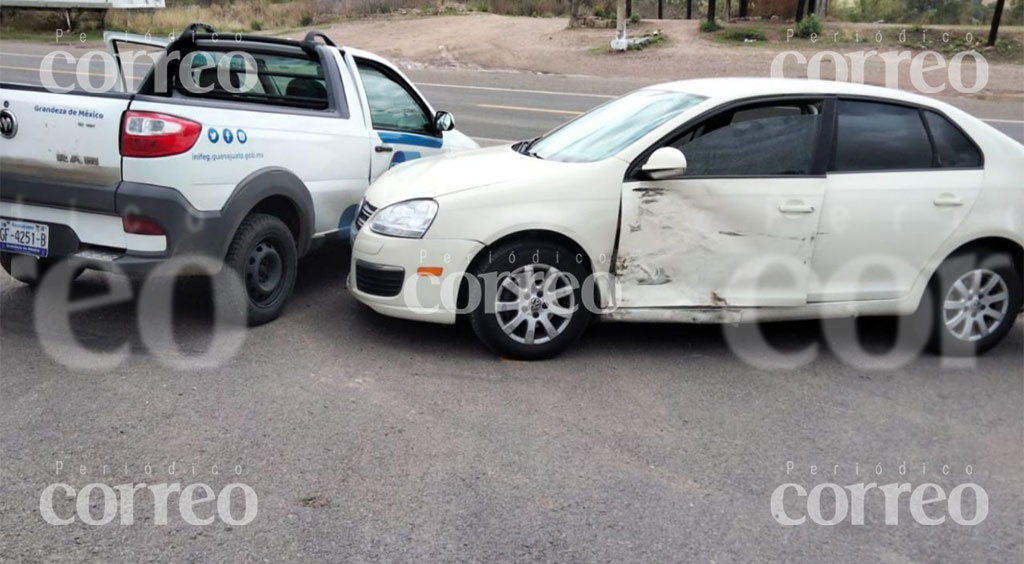 Choque múltiple en carretera Guanajuato-Silao deja un lesionado