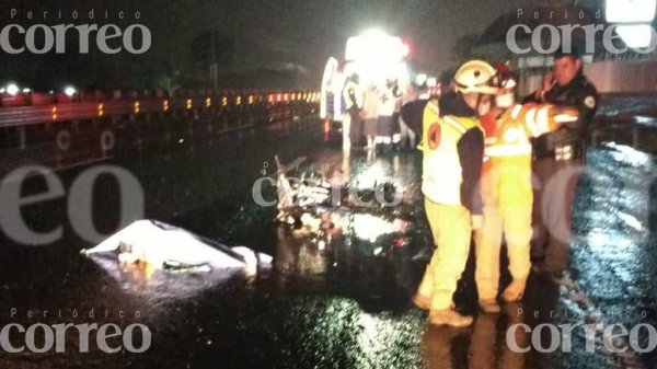 Aparatoso accidente en la Silao-León deja a una mujer muerta y un hombre lesionado