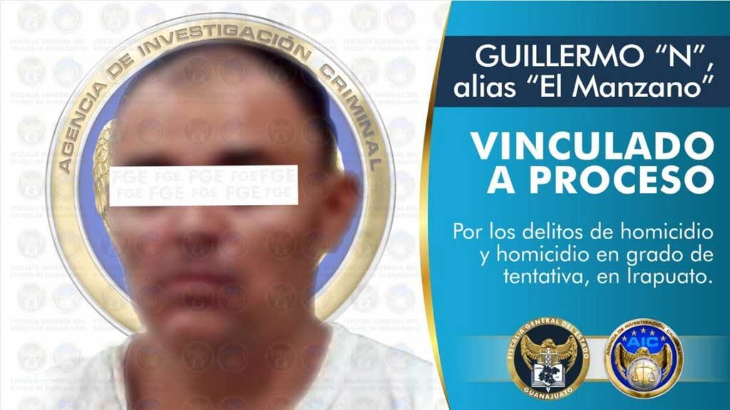 Vinculan a proceso a ‘El Manzano’ por asesinar a un hombre en Irapuato