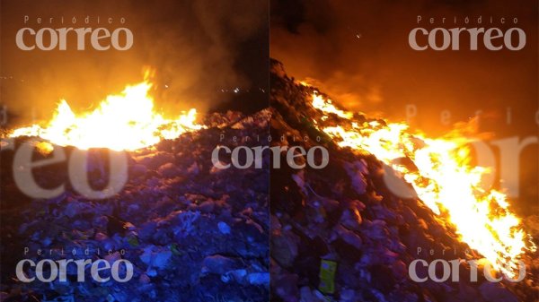 Se incendia por cuarta vez el tiradero municipal de Purísima del Rincón