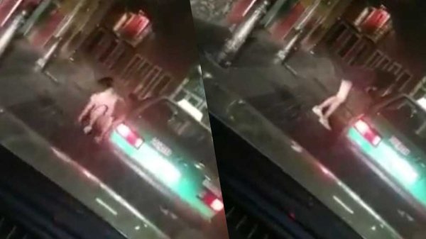 Taxista arrastra a hombre desnudo por las calles de Guanajuato capital (VIDEO)