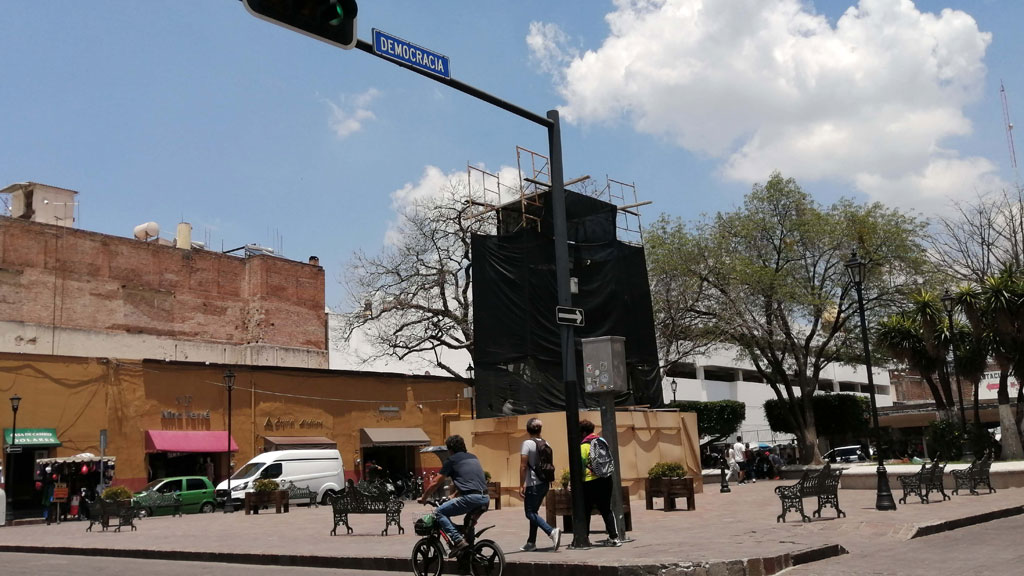 Detienen trabajos en monumentos de Celaya por falta de autorización del INAH