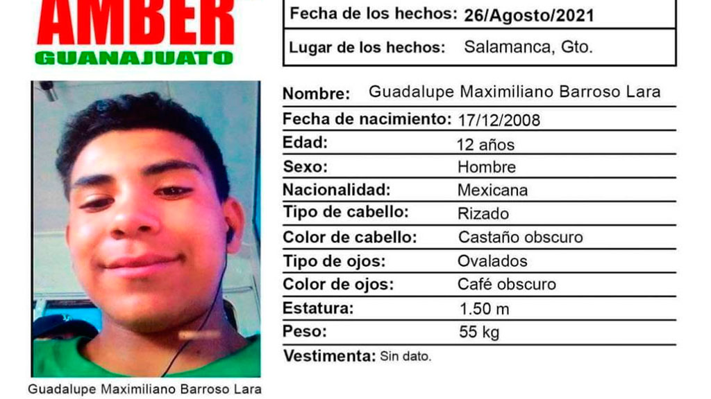 Solicitan ayuda para dar con Maximiliano; desapareció en Salamanca