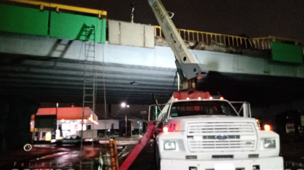 Reparan muro de contención tras accidente en Malecón del Río