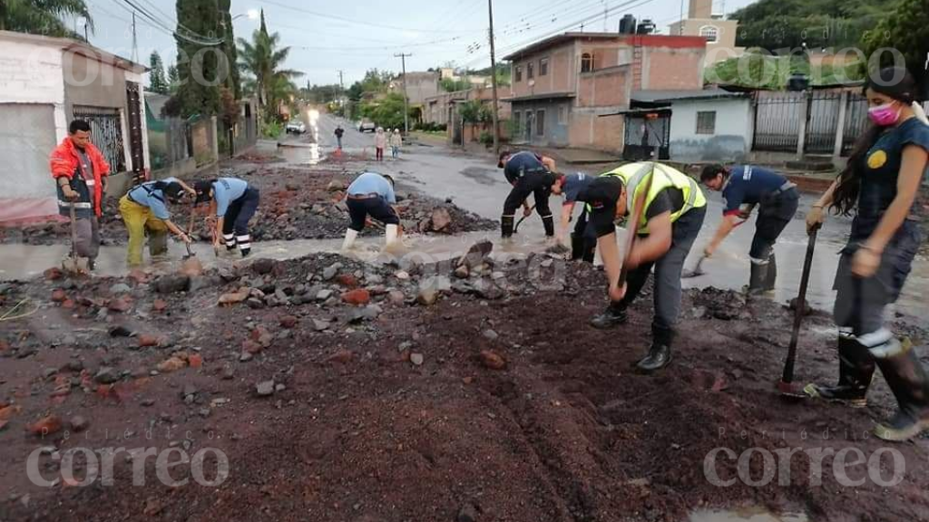 Fuerte tormenta deja afectaciones en la comunidad de Inchamacuaro, en Acámbaro