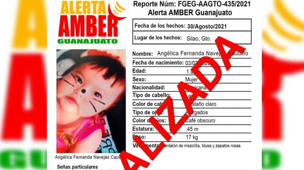 Localizan con vida a niña de un año desaparecida en Silao